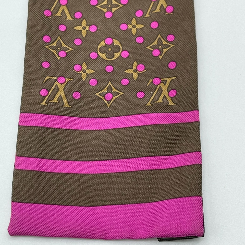 Louis Vuitton Perforated Dots Bandeau Neckerchief Scarf Chocker Twilly Wrap Rare - Picture 10 of 16